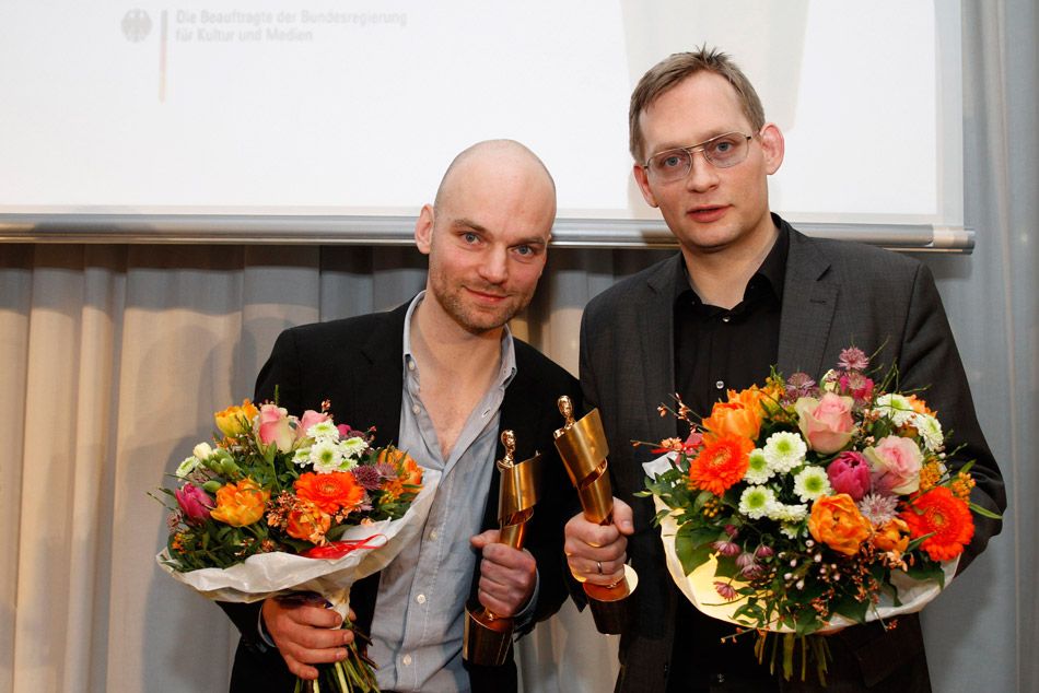 Drehbuchpreisträger Thomas Stuber und Clemens Meyer © Christine Kisorsy